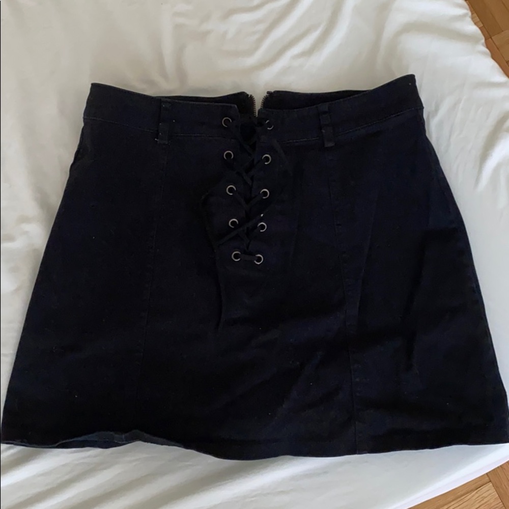 Black mini skirt